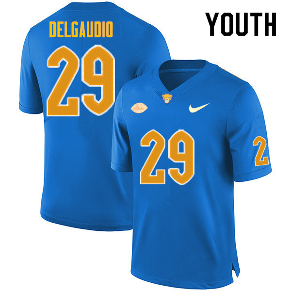 Youth #29 Luke DelGaudio Pitt Panthers College Football Jerseys Sale-Royal